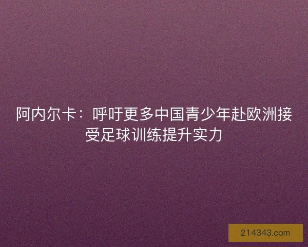 阿内尔卡：呼吁更多中国青少年赴欧洲接受足球训练提升实力
